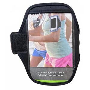 Adjustable Black Sports Armband for Cell Phones, ID‎ badges, Credit Cards.